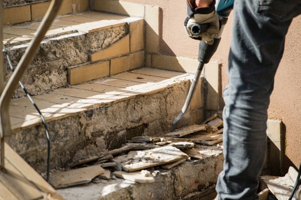 Concrete Stair Demolition in Merced
